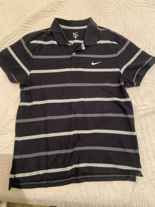 Vintage NIKE Polo Shirt Black Small