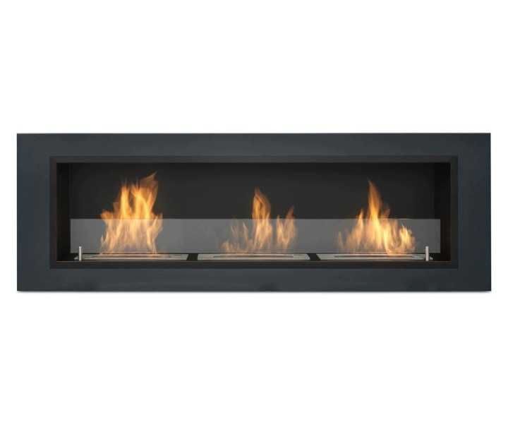 Biokominek ścienny do zabudowy AARON HOME MILANO BIOETANOL 128X42X18 CM Premium