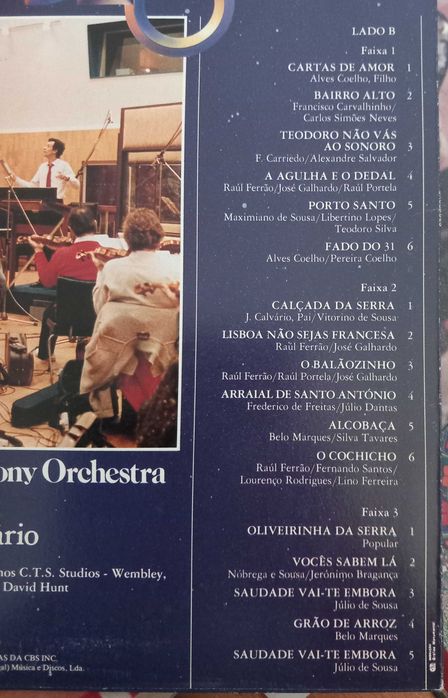 LP Vinil - Saudades de The London Symphony Orchestra dir Jose Calvario