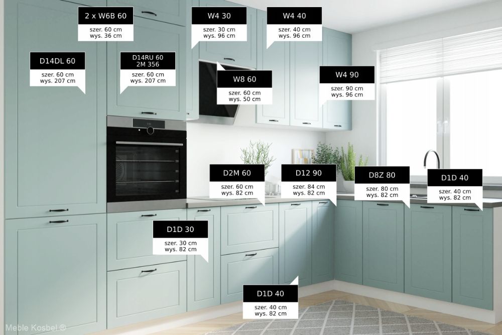 MK Kuchnia QUATRO meble, szafki kuchenne mat TRANSPORT wycena