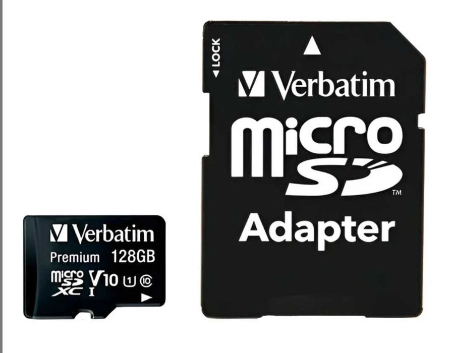 Карта пам'яті Verbatim Premium microSDXC 128GB UHS-I U1 + SD-адаптер