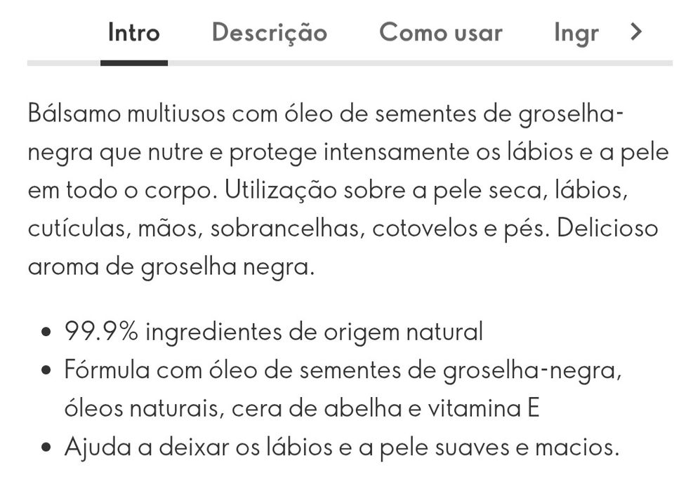 Geleia Real Groselha Negra 10.5ml ORIFLAME