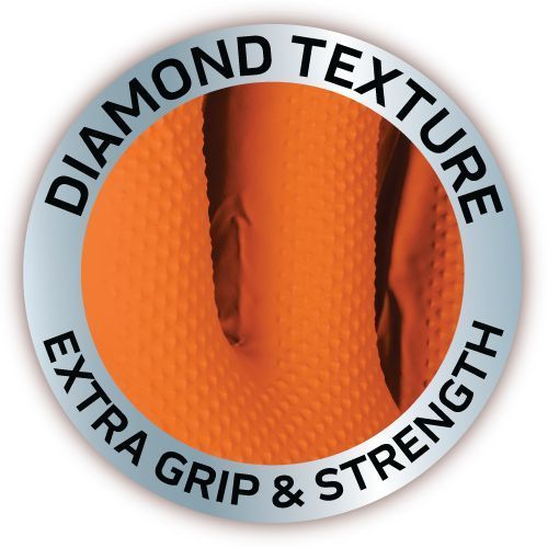 Rękawiczki Nitrylowe, Pomarańczowe, 50 Sztuk, Rozmiar M