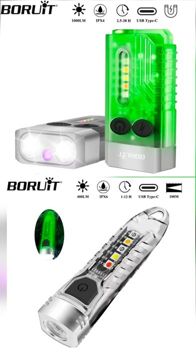 BORUIT V1 / V10, найкращий ліхтарик-брелок, топ якість,
