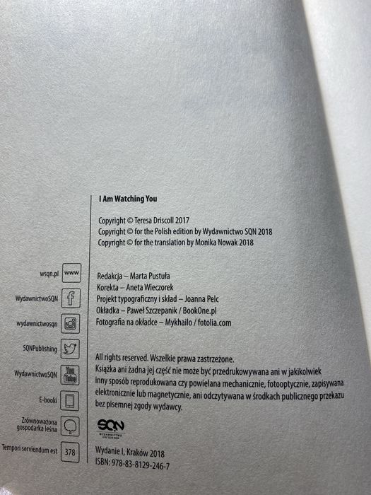 Obserwuje Cie Teresa Driscoll