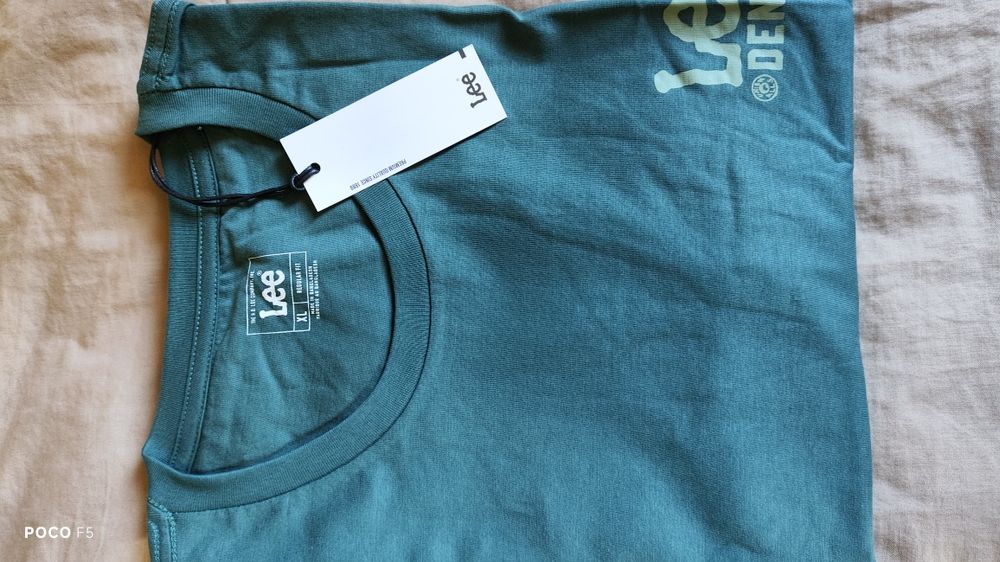 Lee zielony morski t-shirt rozm XL jak XL/XXL