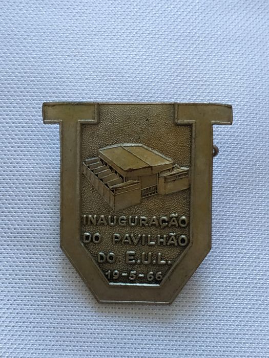 Emblema/Alfinete de lapela de 1966 Inauguração do Pavilhão do E.U.L