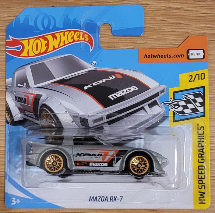 Mazda RX-7 Koni szara Hot Wheels