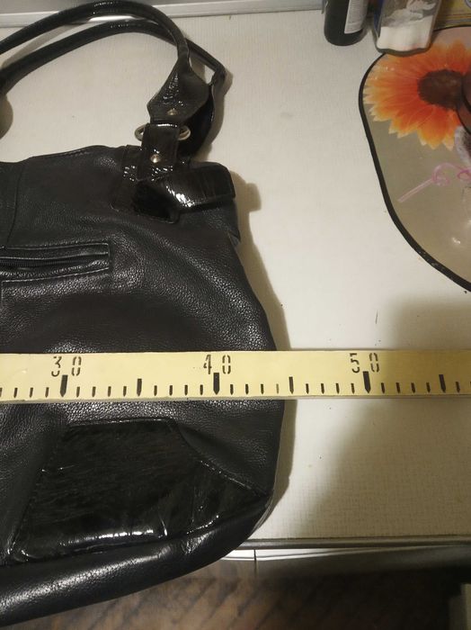 сумка кожаная чёрная женская