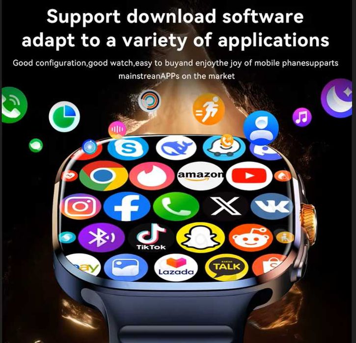 Smartwatch Android M99 4/5G Dual SIM Dourado/Azul