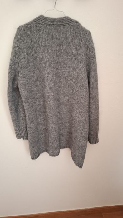 Casaco malha grossa comprido