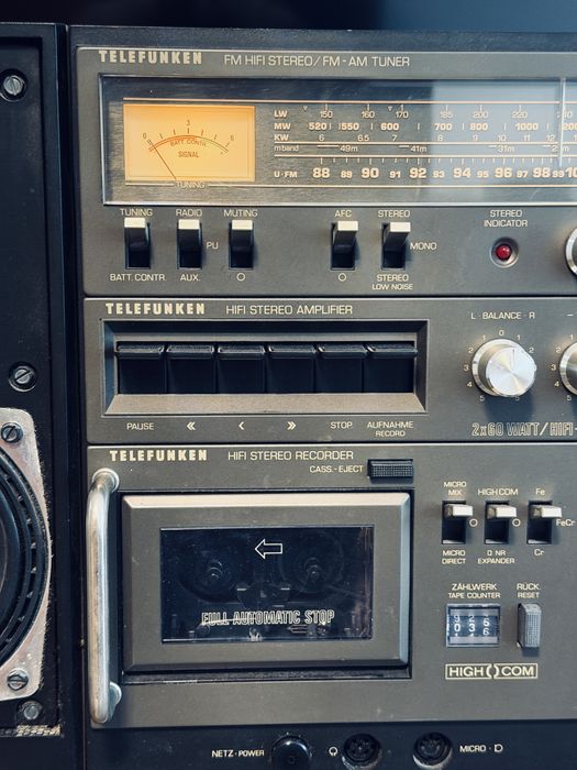 ‼️ Telefunken HiFi Studio 1M — немецкий Hi-Fi бумбокс, съёмные 3-полосные колонки, стрелочные индикаторы ℹ️ из Германии, обслужен