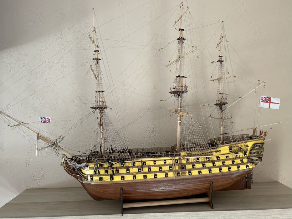Model żaglowca HMS Victory ręcznie zbudowany
