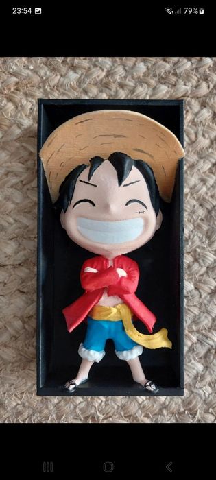 Luffy one piece exclusivo pintado à mão