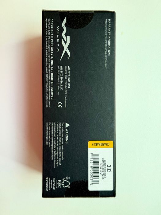 WILEY X SABER ADVANCED тактичні захисні окуляри, прозорі, жовті