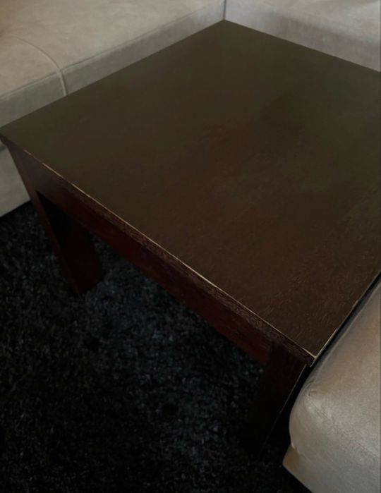 Stolik kawowy 60x60 drewniany ciemny brąz wenge venge