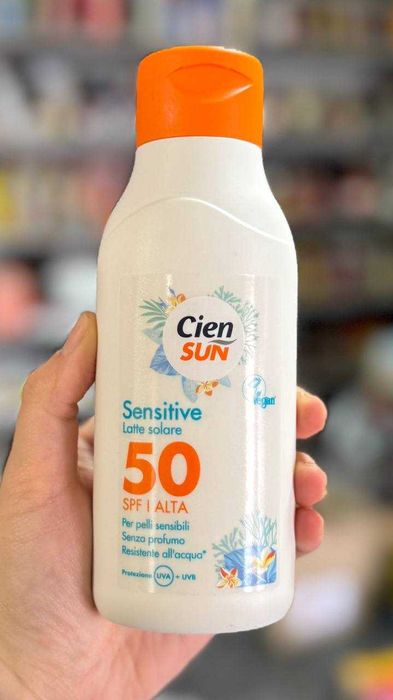 Сонцезахисний крем Cien Sun чутливий тіло,лице 30 і 50 SPF