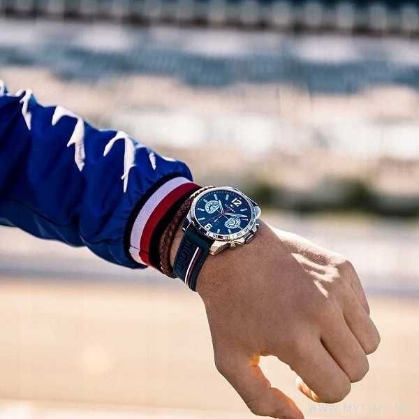 ZEGAREK MĘSKI - Tommy Hilfiger - Wysoka jakość, chronograf, datownik