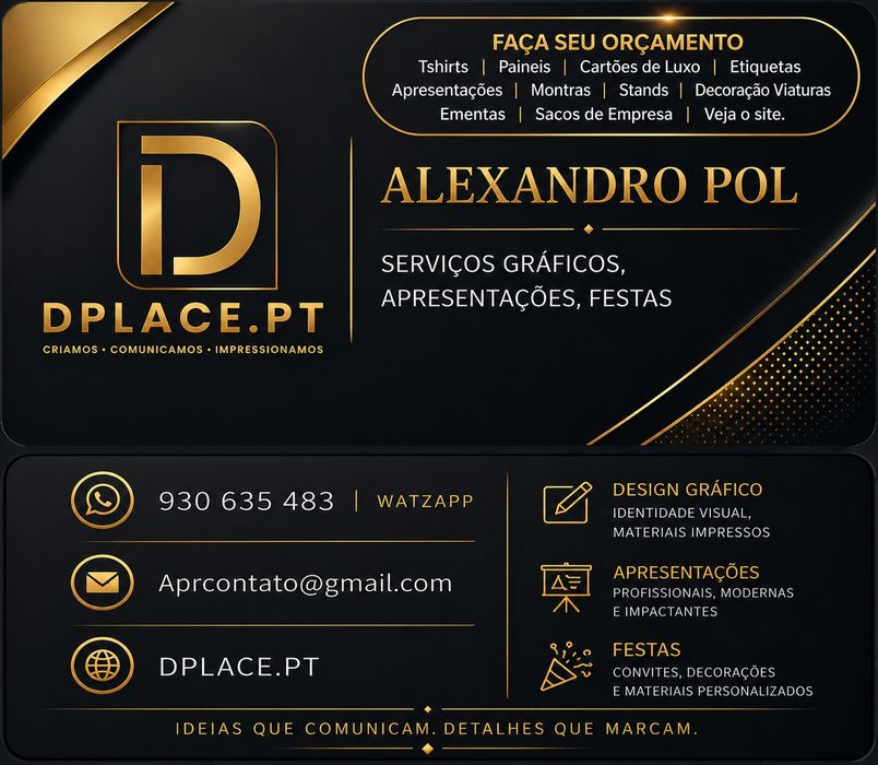 Artes e Serviços Gráficos (cartões  paineis,viaturas etc.)