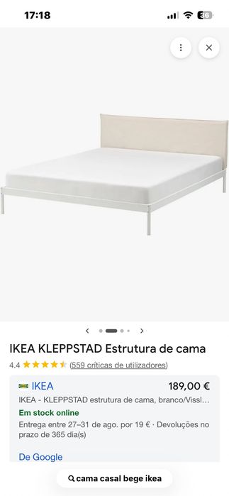 Cama casal IKEA com colchão