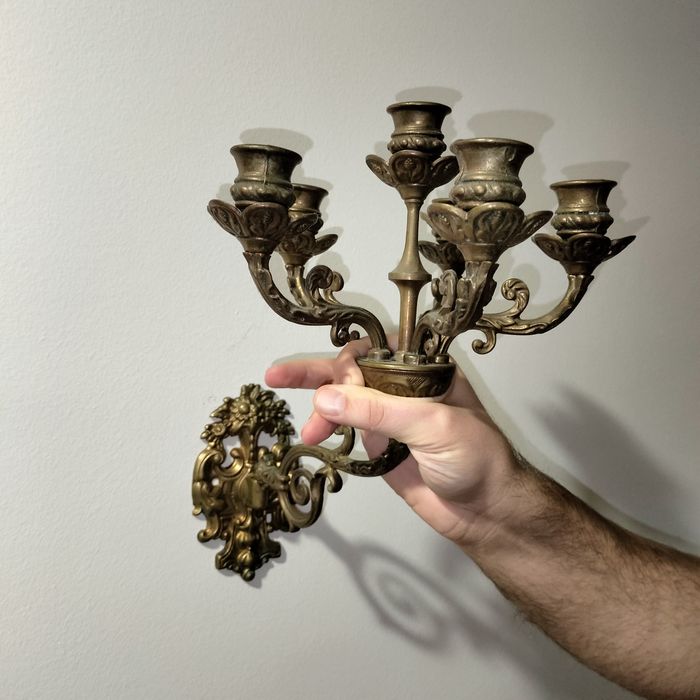 Dwa świeczniki Ludwik XVI ścienne