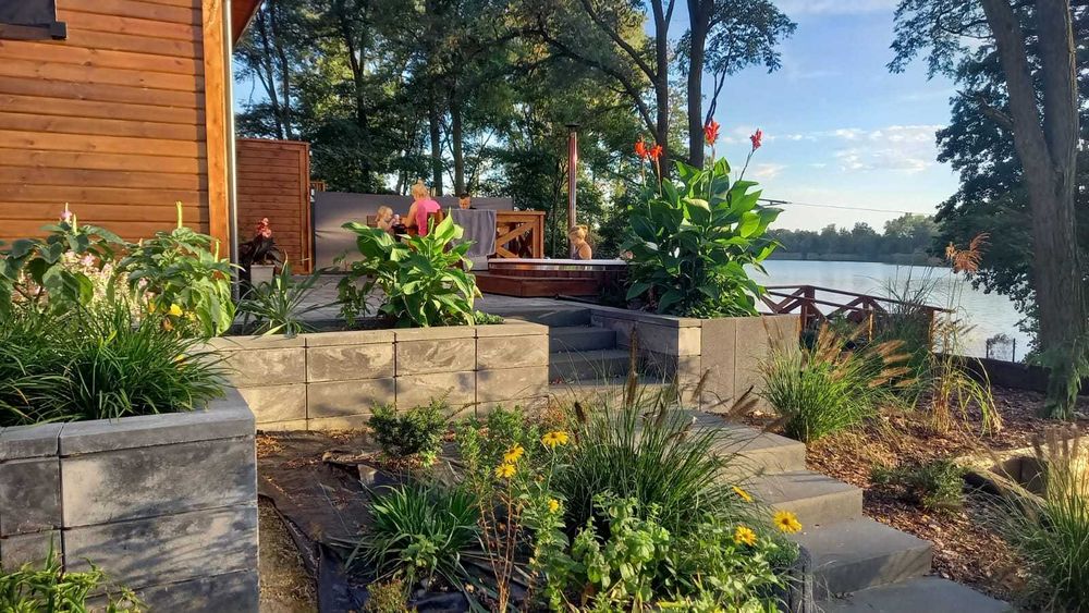 Apartament z widokiem na jezioro, jacuzzi, sauna, ognisko