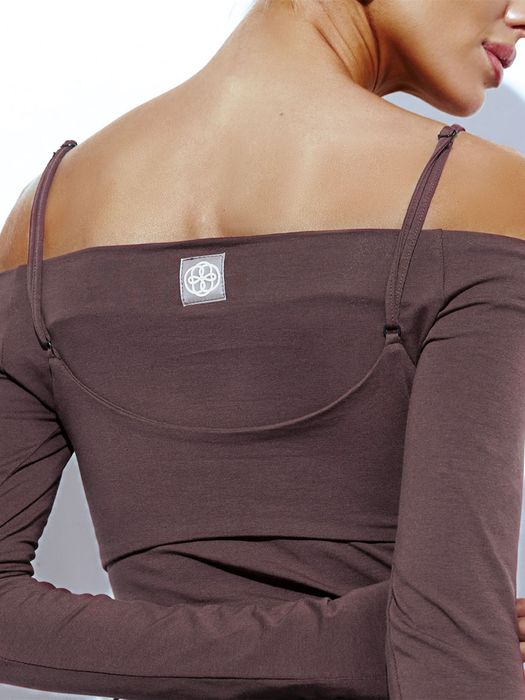 Лонгслів One by one XS НОВИЙ коричневий