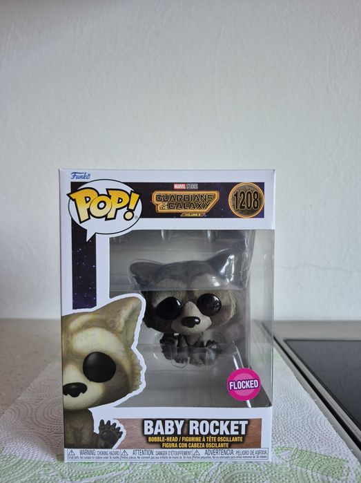 Funko POP Marvel #1208 Baby Rocket Flocked