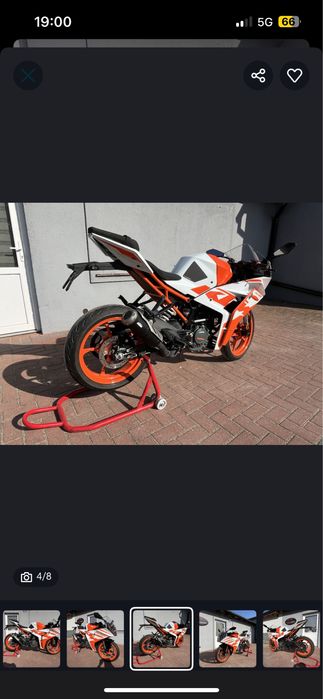 KTM RC 125  mały przebieg