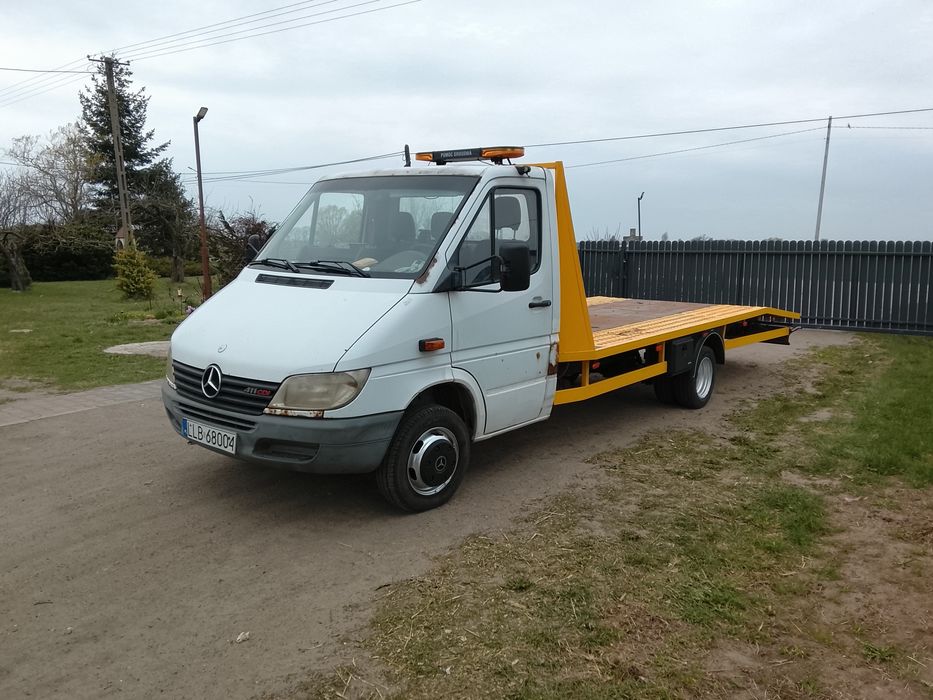 Mercedes  sprinter 411 bliźniak autolaweta pomoc drogowa 3,5dmc zamiana