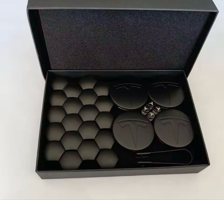 Комплект колпачков для колес (дисков) Tesla Model 3 Y S X  Mate Black
