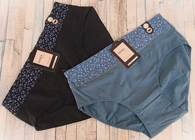 2 szt. / majtki bawełniane XXL  zabudowane czarne i zielone