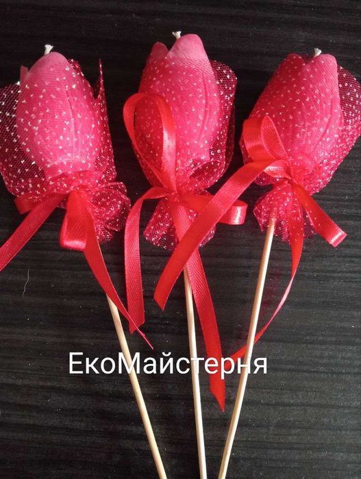 Восковые свечи Тюльпан. Ромашка.