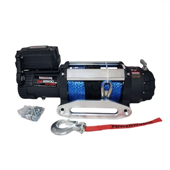 Лебедка PowerWinch k 8000 sr-12v с синтетическим тросом