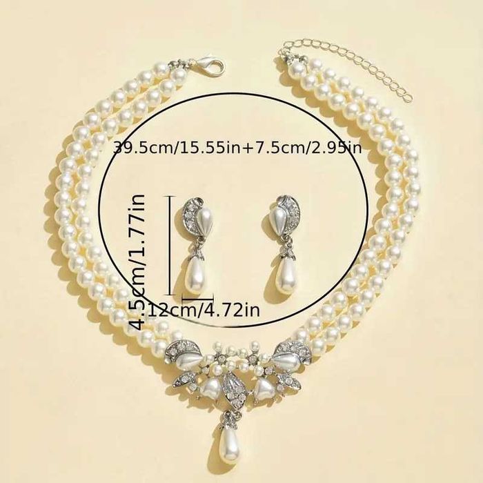 Conjunto elegante "Floral e Lágrima". Novo.