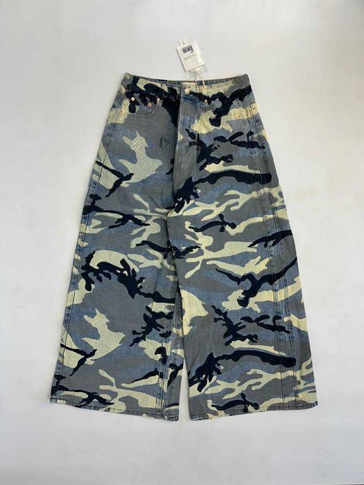 Штани джинсы камо camo голубые серые камуфляж baggy джинси штаны M L