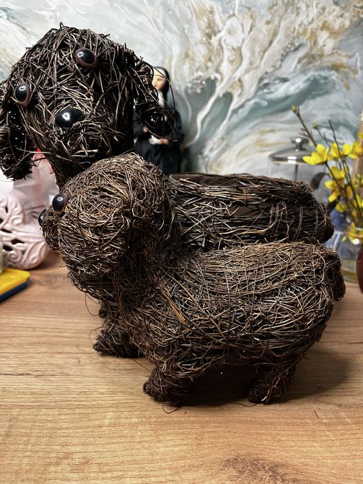 Садове плетене кашпо