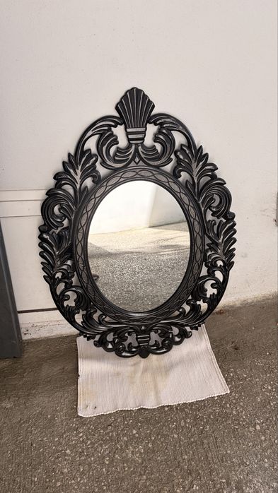 Espelho Gótico Preto Oval