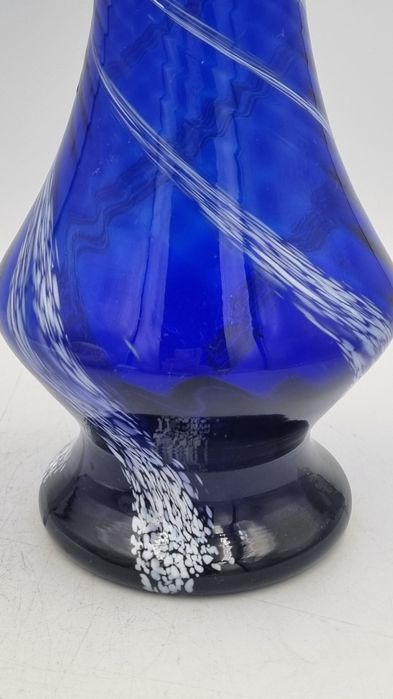 Śliczny kobaltowy wazon Huta Krosno