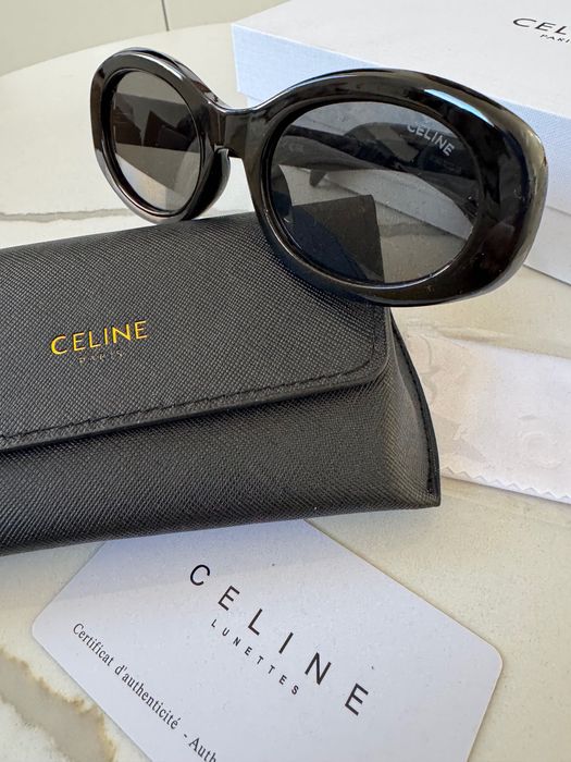 Okulary Celine nowe czarne Etui zlote