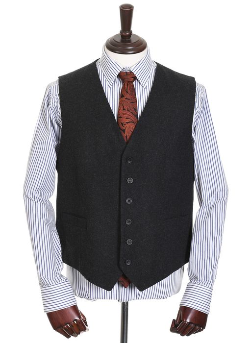 HENRY MORELL wełniana kamizelka garniturowa Pure New Wool antracyt 54