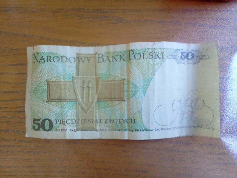 Banknot pięćdziesięciozłotowy z PRL'u