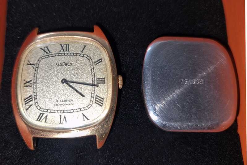 Czajka - Чайка 761639 złocony zegarek męski 17 jevels CCCP 1980-89 1601A
