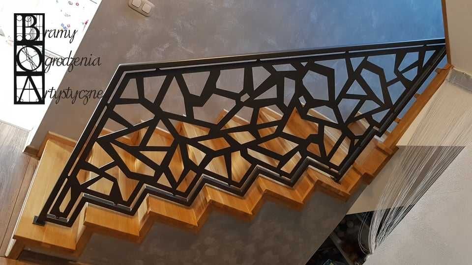 Balustrada wycinana, barierka ażurowa, laserowa z blachy panel stal