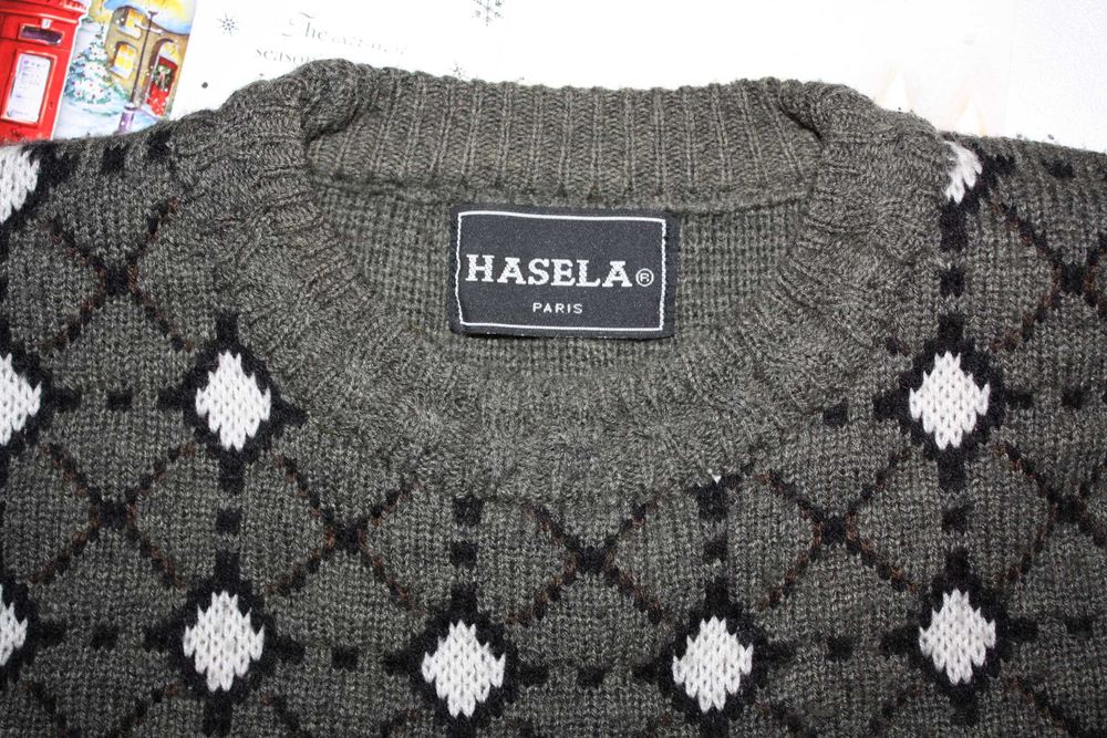 Шикарный винтажный мужской свитер шерсть р-50/52 идеальное состояние