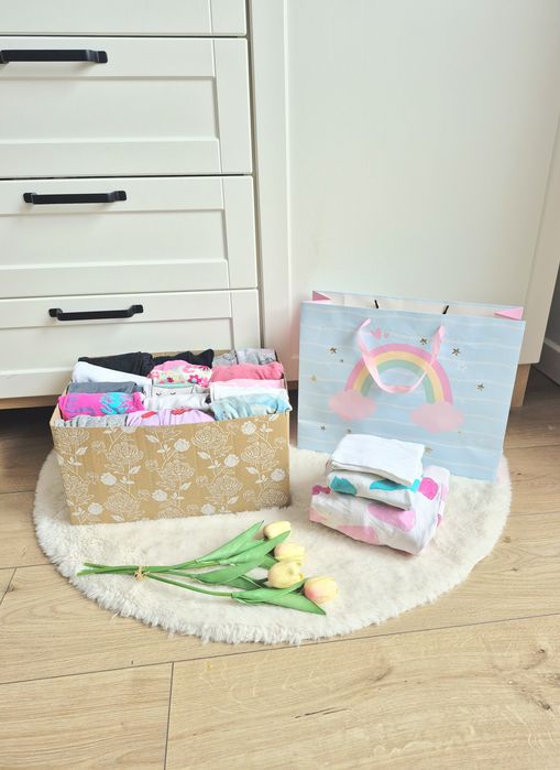 Ładna paka zestaw ubranka dla dziewczynki 110 116 ciuszki dziewczynka