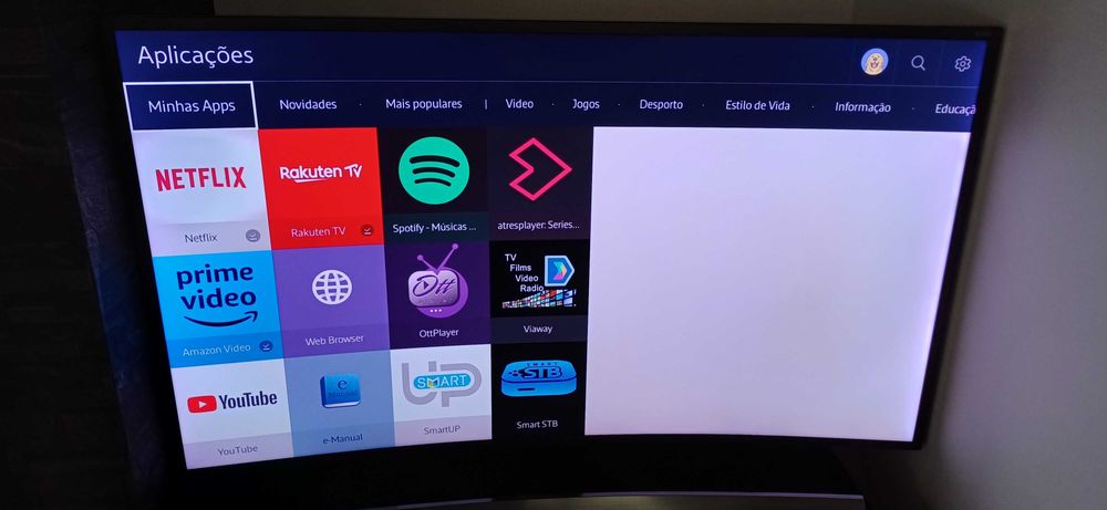 Smart TV curva Samsung SUHD 4k 49" polegadas