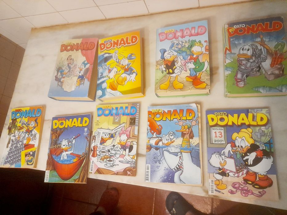 Conjunto de 9 Livros de Banda Desenhada Disney Pato Donald