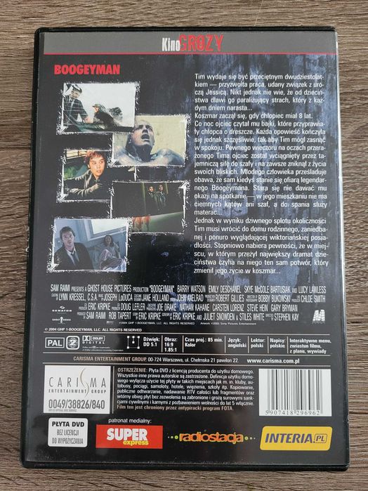 horror Boogeyman - DVD stan bdb