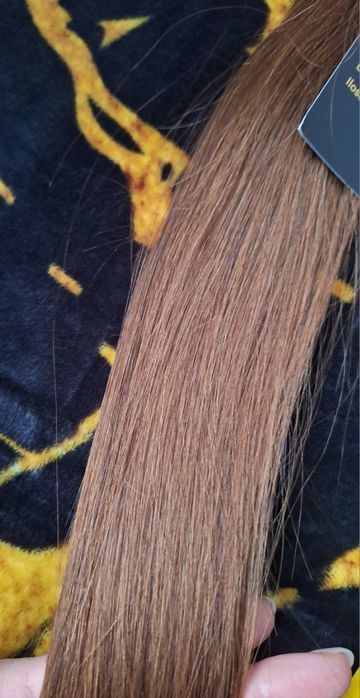 Naturalne włosy na keratynie kolor brąz 4